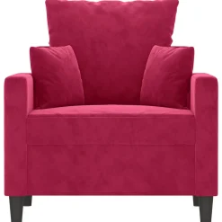 Banken*vidaXL Fauteuil 60 cm fluweel Wijnrood