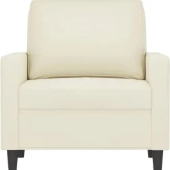 Banken*vidaXL Fauteuil 60 cm fluweel crèmekleurig Cr&egrave;me