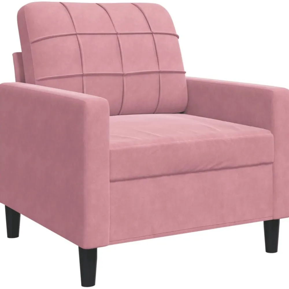 Banken*vidaXL Fauteuil 60 cm fluweel Roze