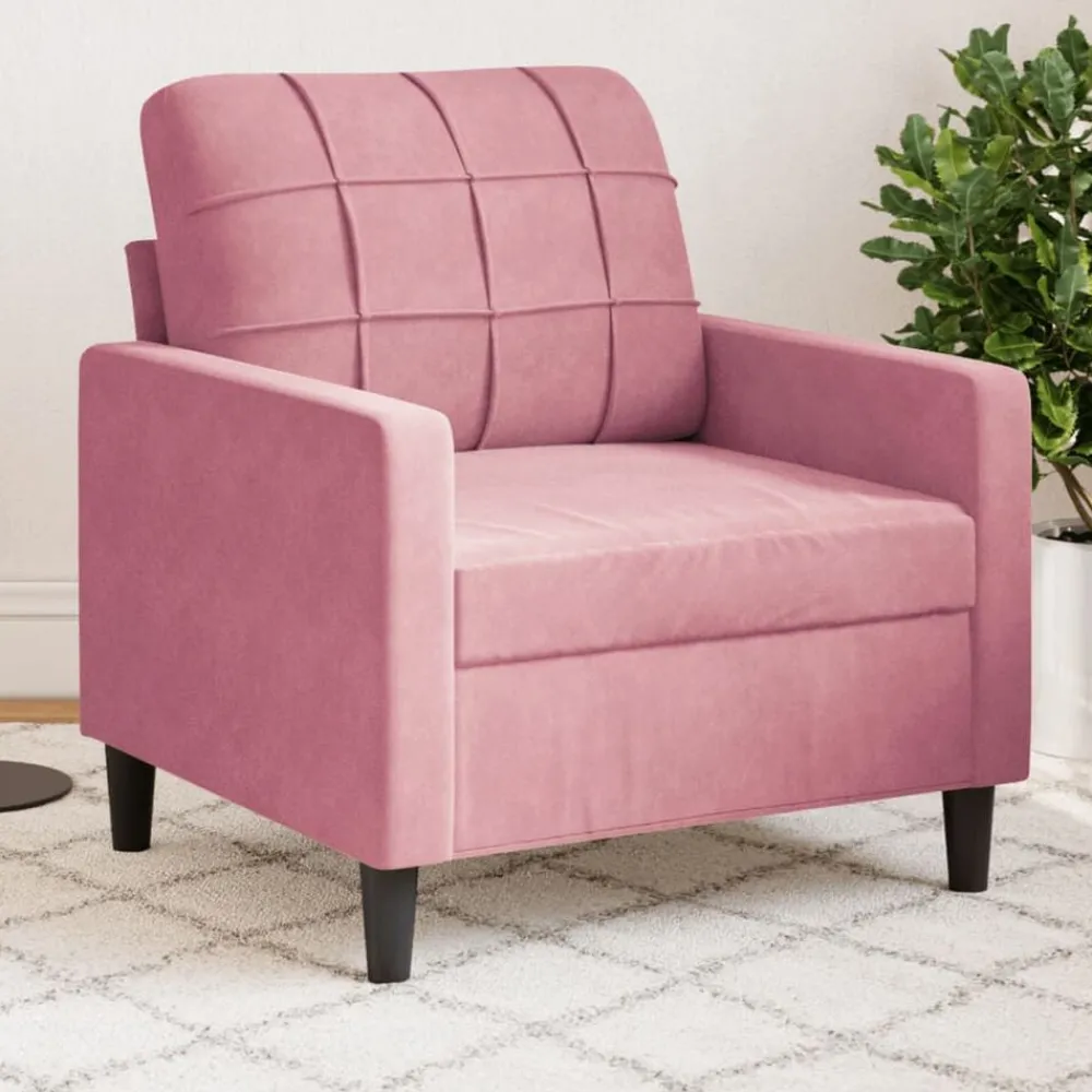 Banken*vidaXL Fauteuil 60 cm fluweel Roze
