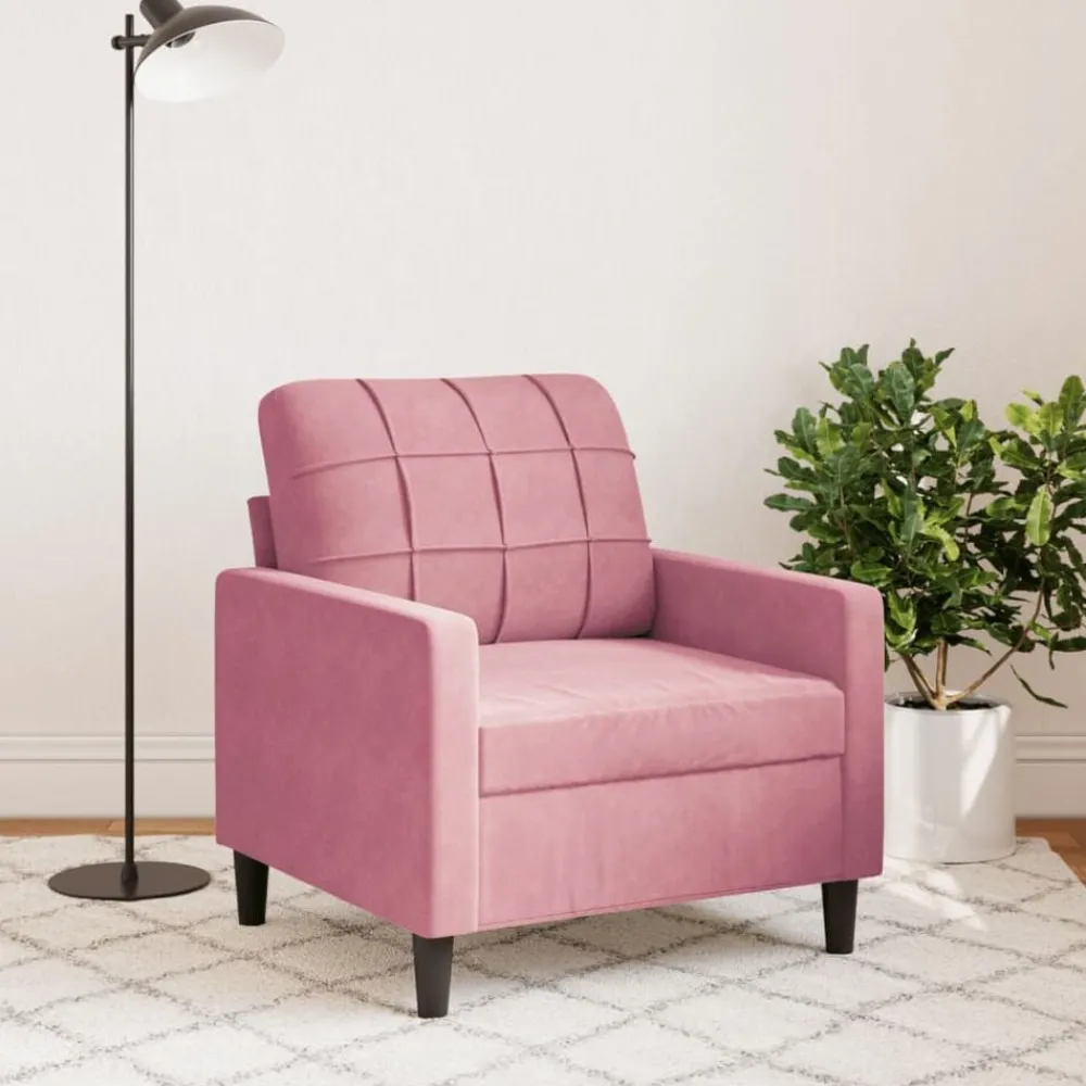 Banken*vidaXL Fauteuil 60 cm fluweel Roze