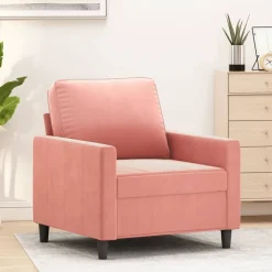 Banken*vidaXL Fauteuil 60 cm fluweel Roze