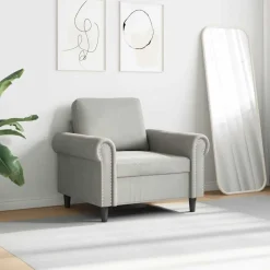 Banken*vidaXL Fauteuil 60 cm fluweel Lichtgrijs