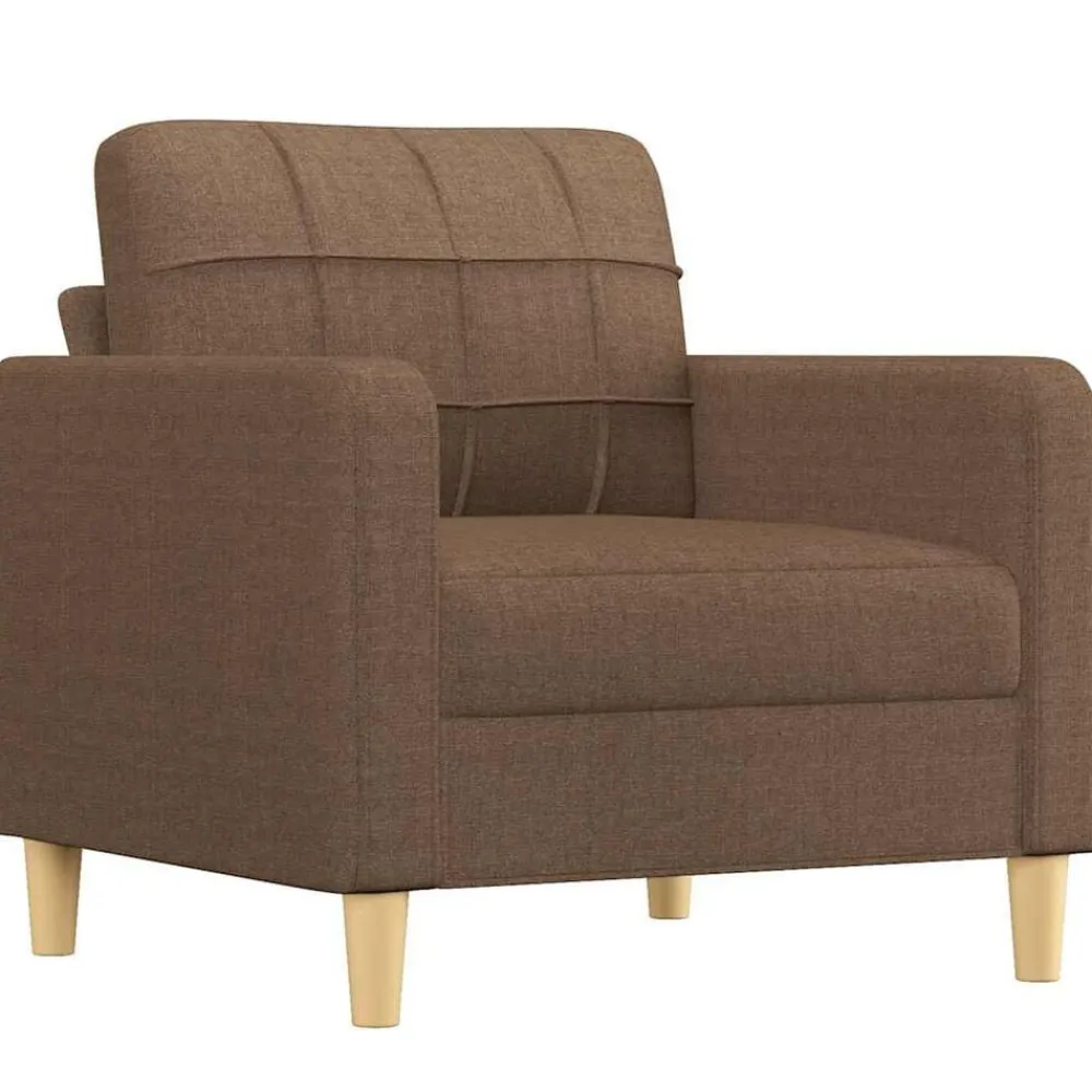 Banken*vidaXL Fauteuil 60 cm stof Bruin