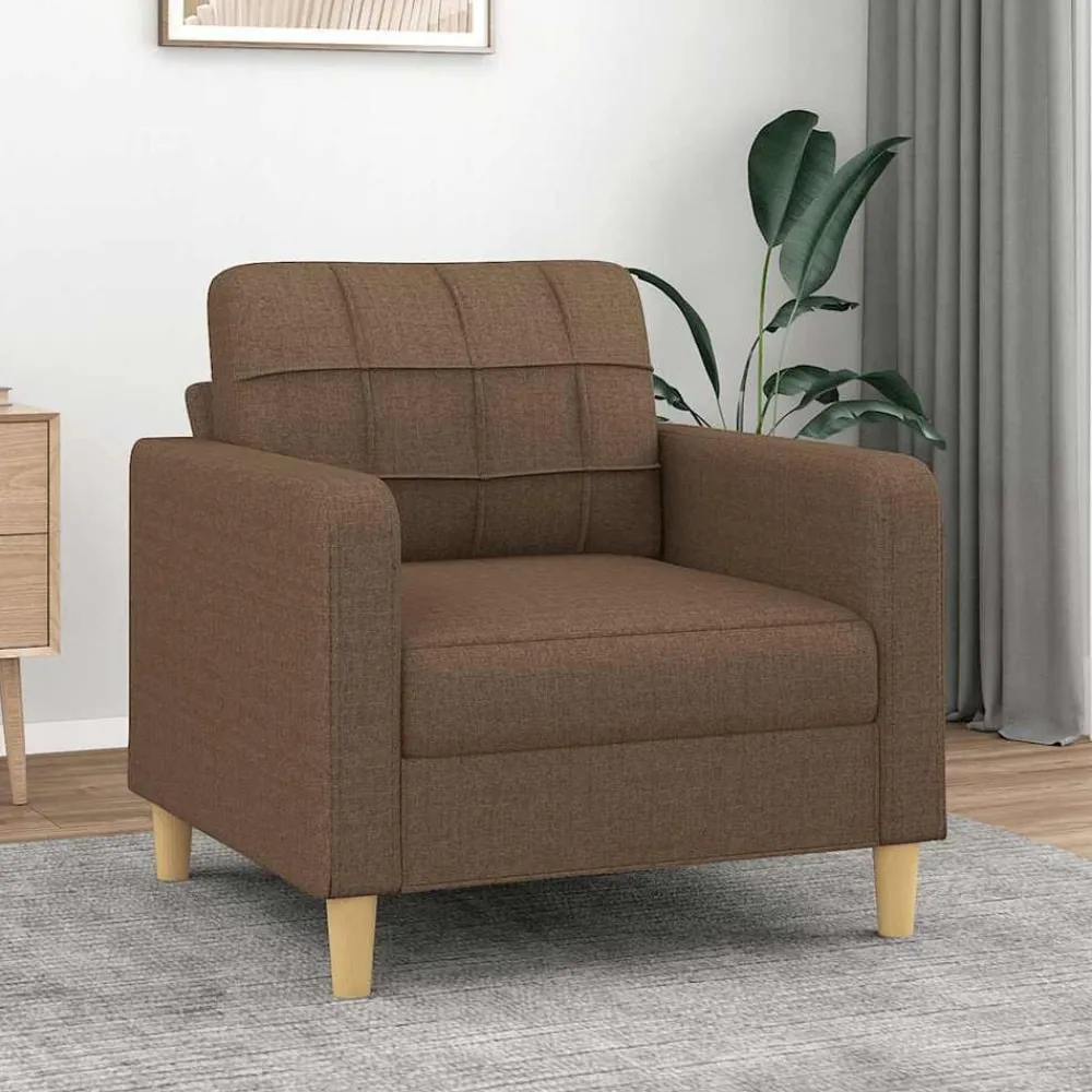 Banken*vidaXL Fauteuil 60 cm stof Bruin