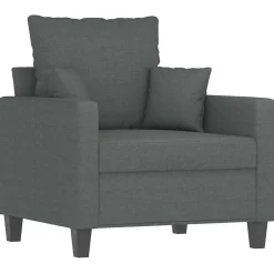 Banken*vidaXL Fauteuil 60 cm stof Donkergrijs