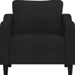Banken*vidaXL Fauteuil 60 cm stof Zwart