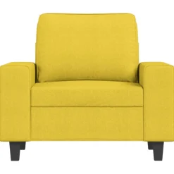 Banken*vidaXL Fauteuil 60 cm stof Lichtgeel