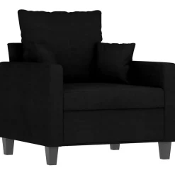 Banken*vidaXL Fauteuil 60 cm stof Zwart