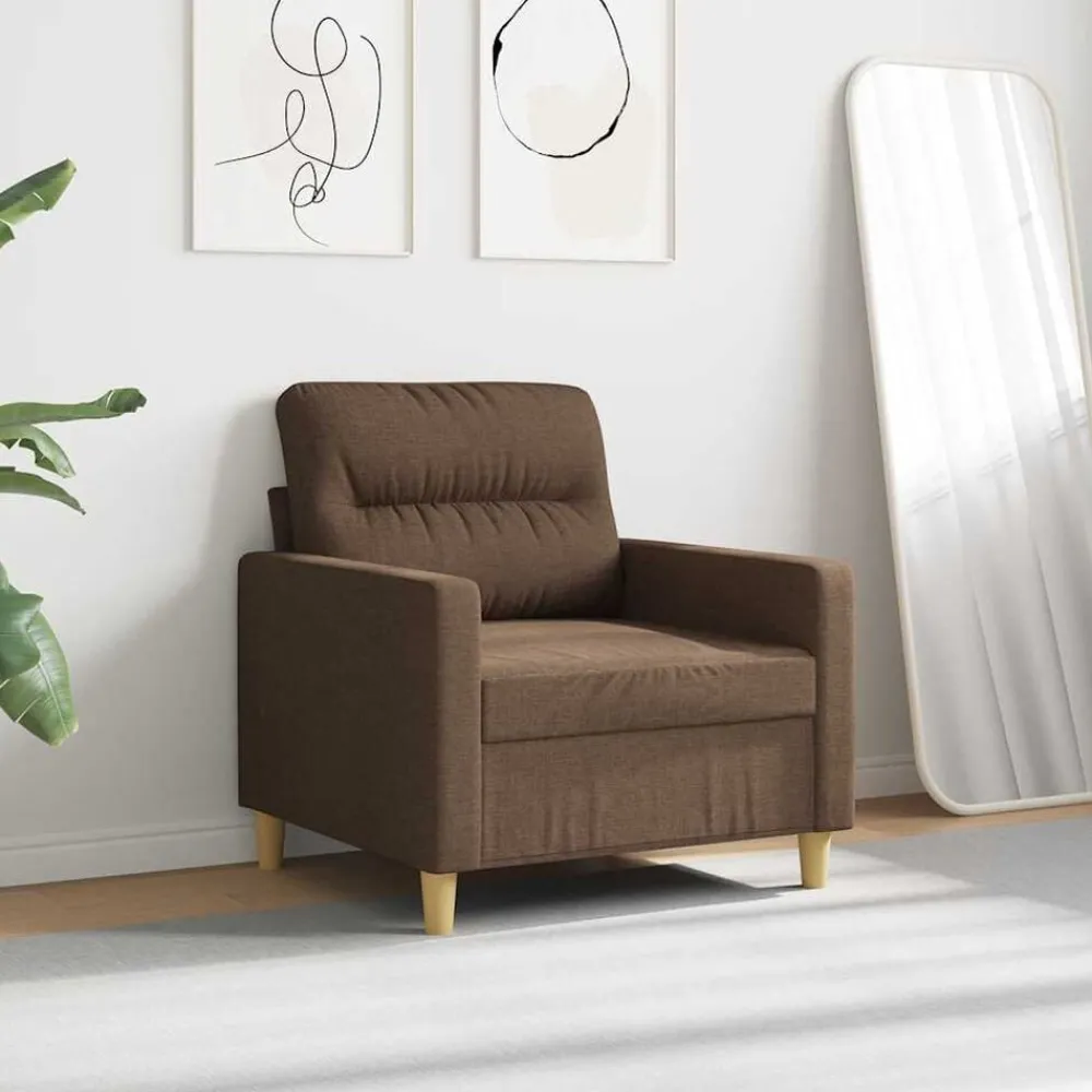 Banken*vidaXL Fauteuil 60 cm stof Bruin