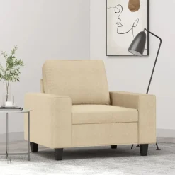 Fauteuil 60 cm stof crèmekleurig>vidaXL Best