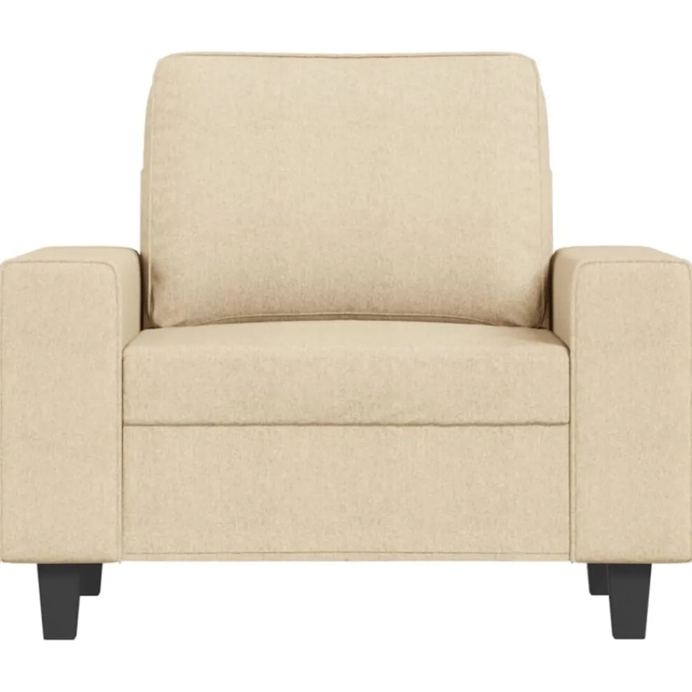 Fauteuil 60 cm stof crèmekleurig>vidaXL Best