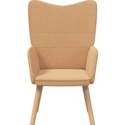Stoelen*vidaXL Fauteuil 62 x 67 x 95,5 cm Sherpa Stof Beige