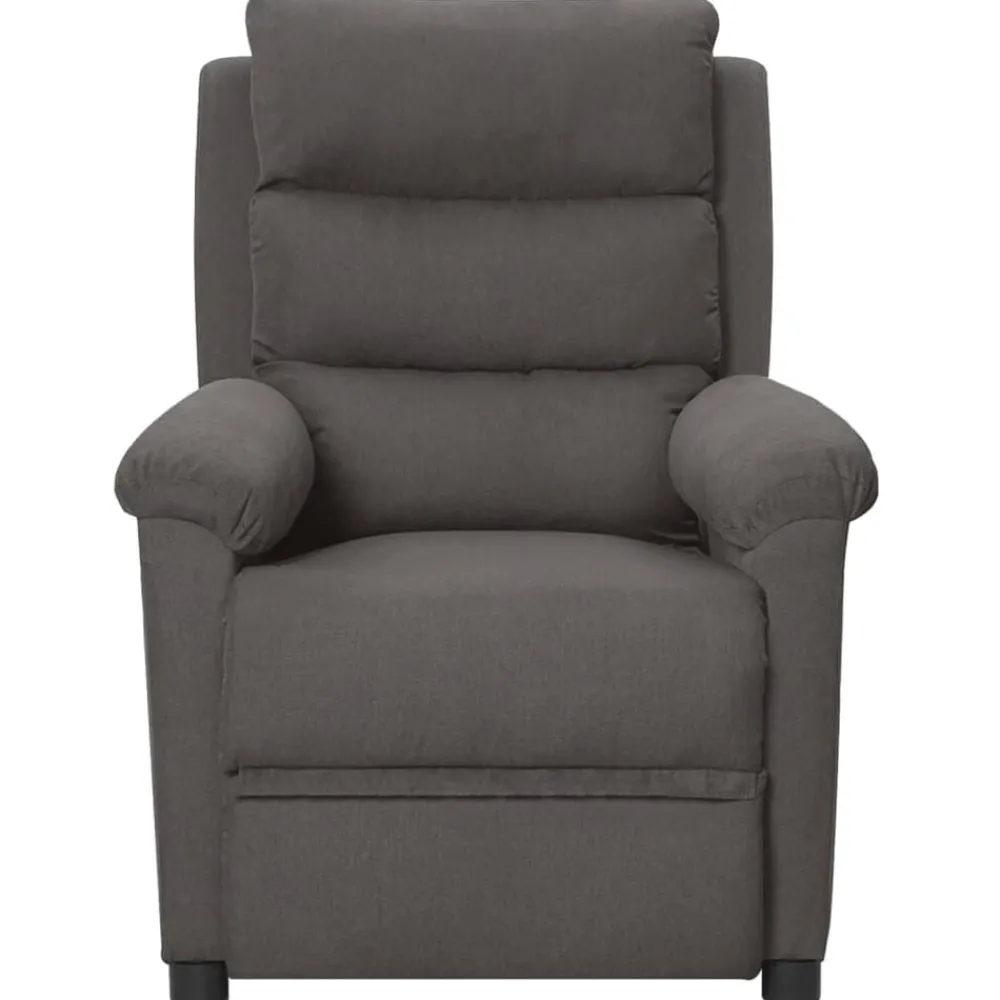 Stoelen*vidaXL Fauteuil elektrisch verstelbaar stof Donkergrijs