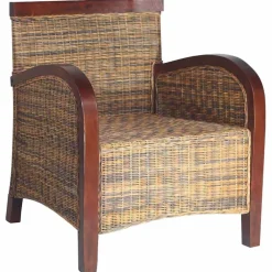 Stoelen*vidaXL Fauteuil handgeweven rattan