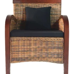 Stoelen*vidaXL Fauteuil handgeweven rattan