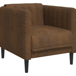 Banken*vidaXL Fauteuil kunstsuède Bruin
