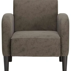Stoelen*vidaXL Fauteuil met armleuningen 54 cm kunstleer Donkergrijs