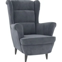 Stoelen*vidaXL Fauteuil met voetenbank fluweel Donkergrijs