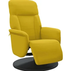 Stoelen*vidaXL Fauteuil met voetensteun verstelbaar fluweel Geel