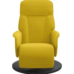 Stoelen*vidaXL Fauteuil met voetensteun verstelbaar fluweel Geel