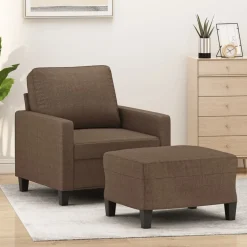 Fauteuil met voetenbank 60 cm stof>vidaXL Clearance