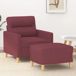 Fauteuil met voetenbank 60 cm stof>vidaXL Discount