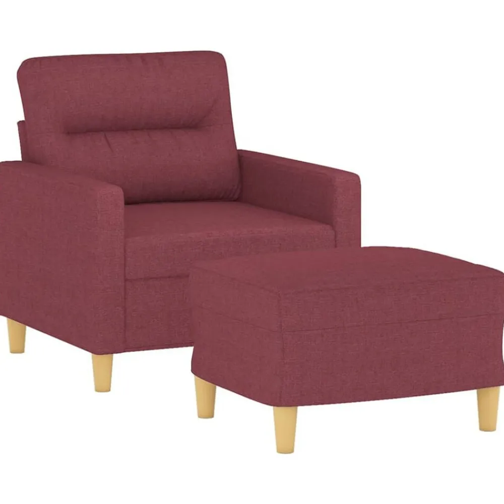 Fauteuil met voetenbank 60 cm stof>vidaXL Discount