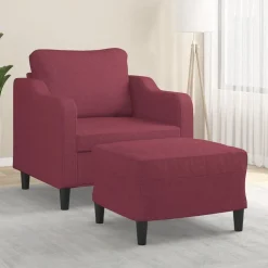 Fauteuil met voetenbank 60 cm stof>vidaXL Sale