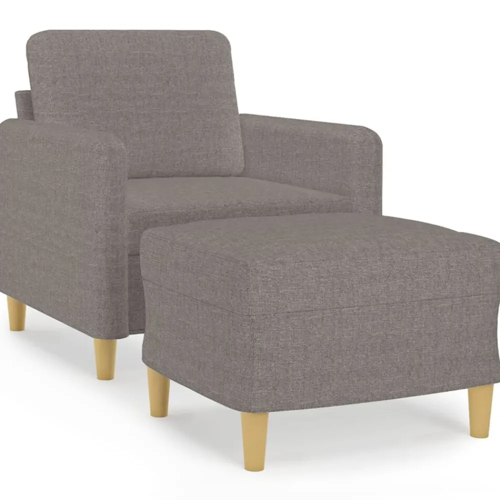 Fauteuil met voetenbank 60 cm stof>vidaXL Discount
