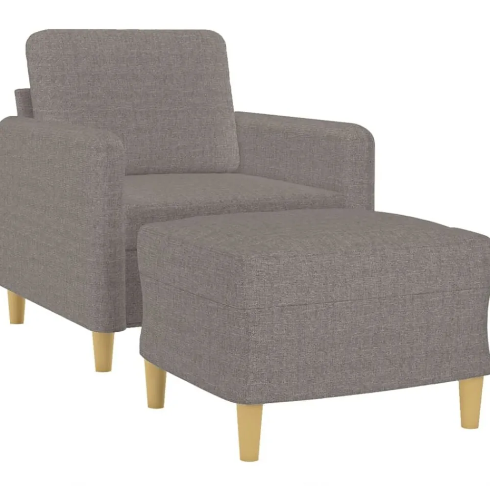 Fauteuil met voetenbank 60 cm stof>vidaXL Discount
