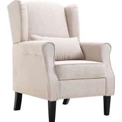 Stoelen*vidaXL Fauteuil stof Beige