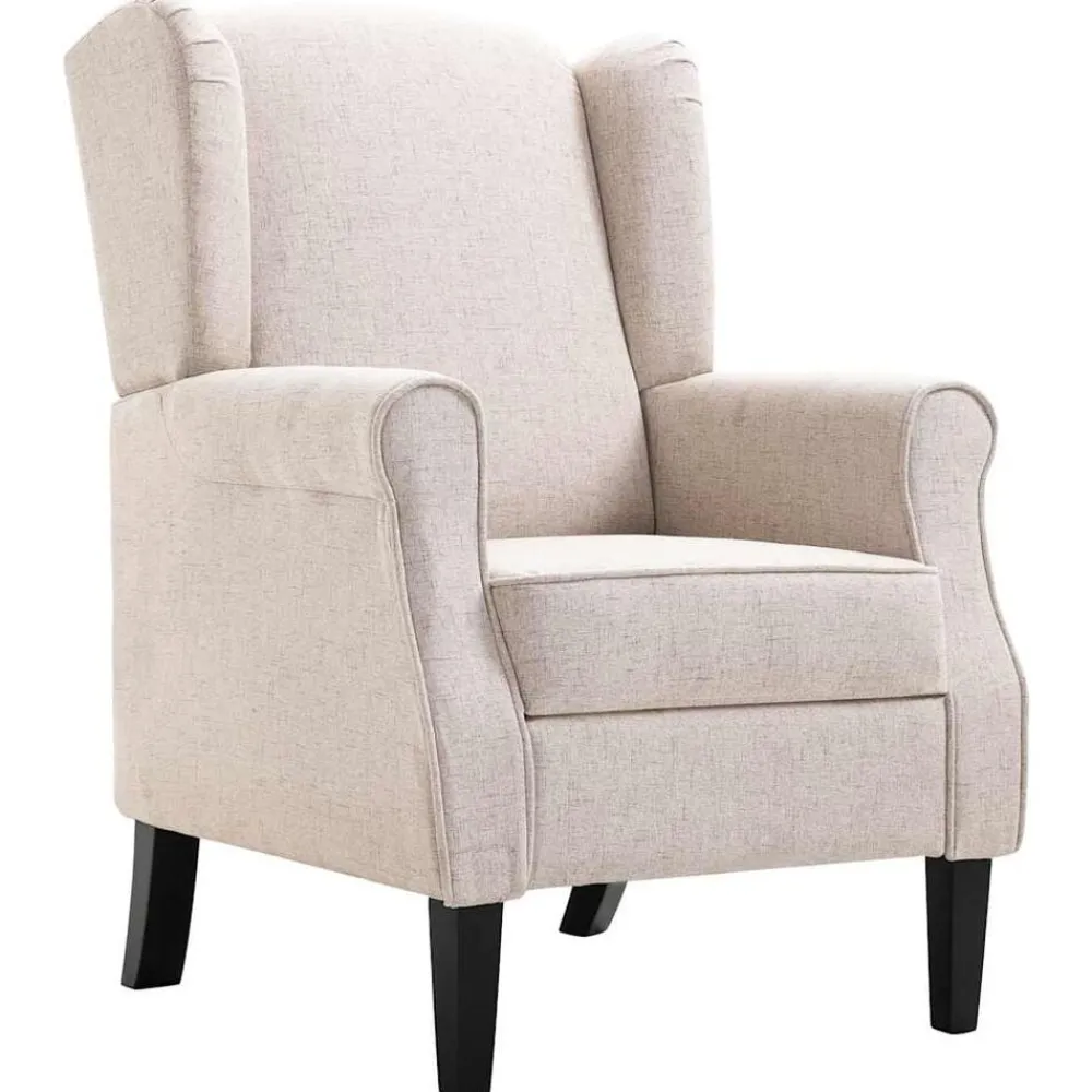 Stoelen*vidaXL Fauteuil stof Beige