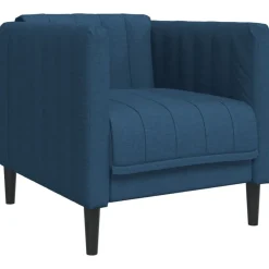 Banken*vidaXL Fauteuil stof Blauw