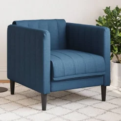 Banken*vidaXL Fauteuil stof Blauw
