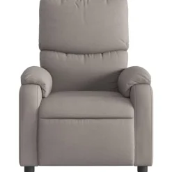 Stoelen*vidaXL Fauteuil verstelbaar stof Taupe