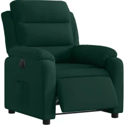 Stoelen*vidaXL Fauteuil verstelbaar elektrisch stof Donkergroen