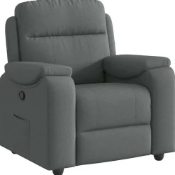 Stoelen*vidaXL Fauteuil verstelbaar stof Donkergrijs