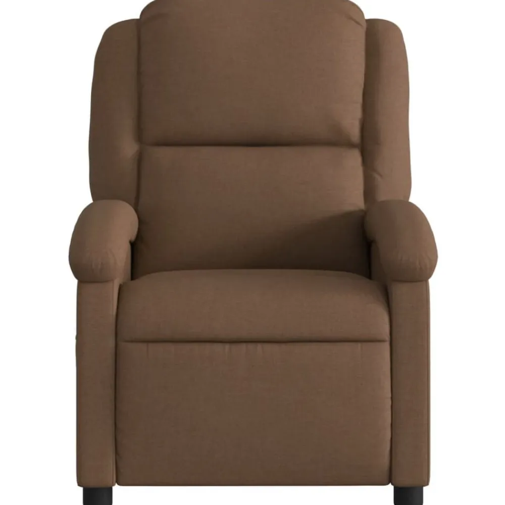Stoelen*vidaXL Fauteuil verstelbaar stof Bruin