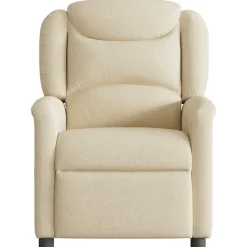 Stoelen*vidaXL Fauteuil verstelbaar stof crèmekleurig Crème
