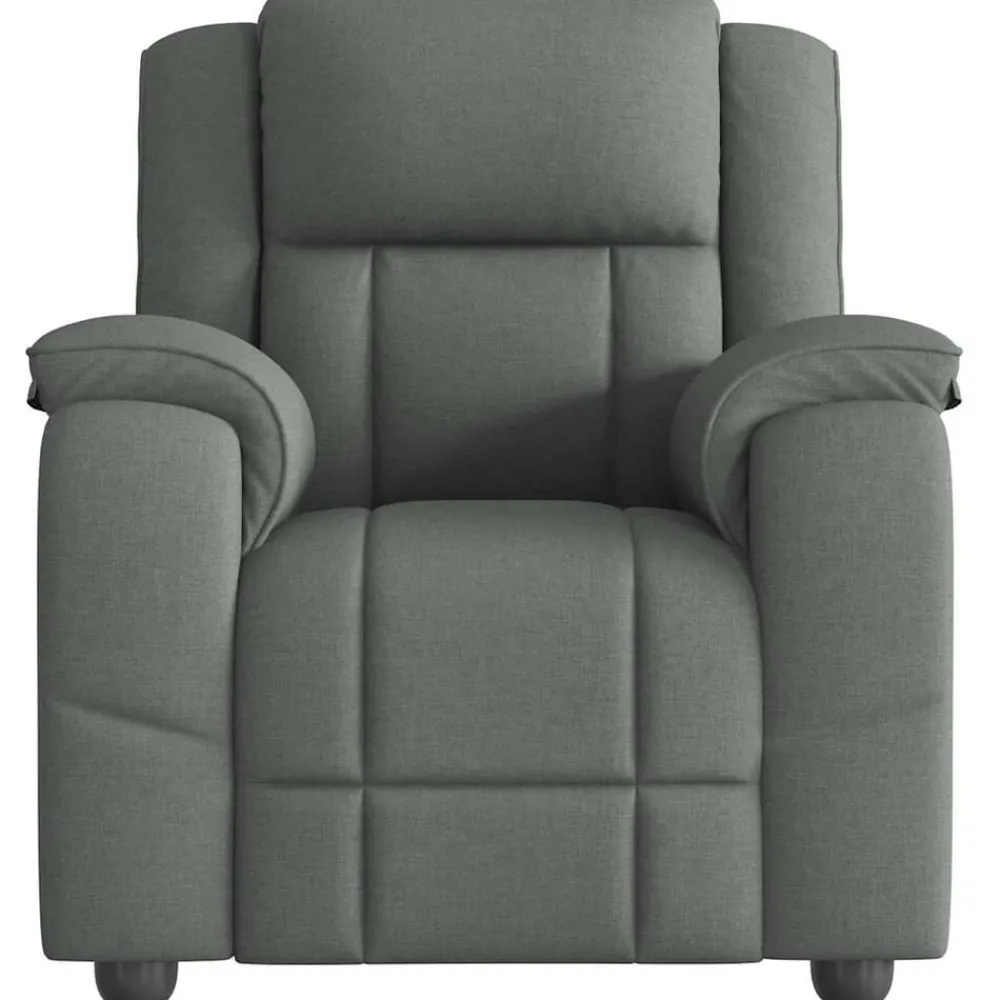 Stoelen*vidaXL Fauteuil verstelbaar stof Donkergrijs