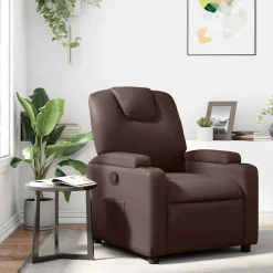 Stoelen*vidaXL Fauteuil verstelbaar kunstleer Bruin