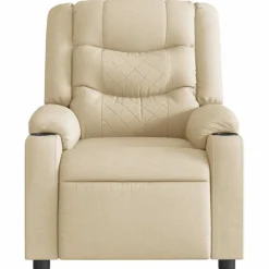 Fauteuil verstelbaar stof crèmekleurig><noscript><img width=