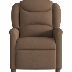 Stoelen*vidaXL Fauteuil verstelbaar stof Bruin