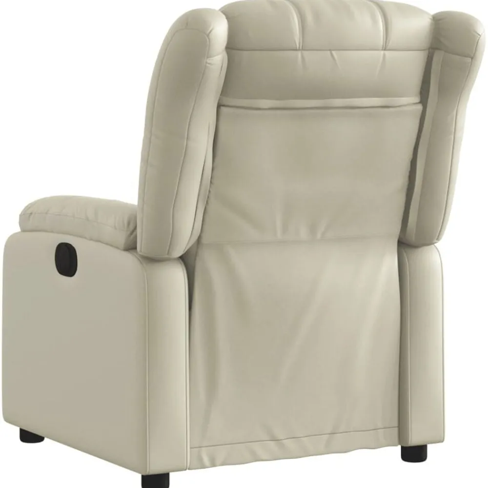Fauteuil verstelbaar kunstleer crèmekleurig>vidaXL New