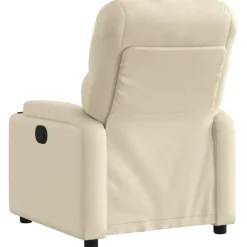 Stoelen*vidaXL Fauteuil verstelbaar stof crèmekleurig Crème