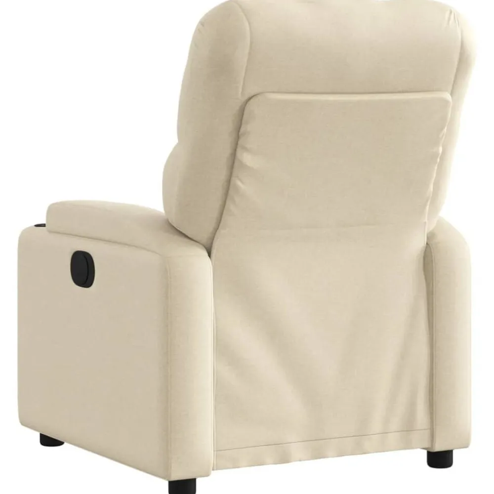 Stoelen*vidaXL Fauteuil verstelbaar stof crèmekleurig Crème