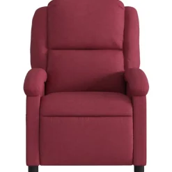 Stoelen*vidaXL Fauteuil verstelbaar stof Wijnrood