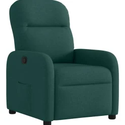 Stoelen*vidaXL Fauteuil verstelbaar stof Donkergroen