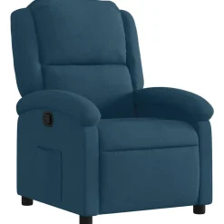 Stoelen*vidaXL Fauteuil verstelbaar fluweel Blauw